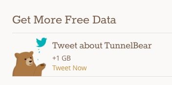 Conseguir más Mbs en TunnelBear